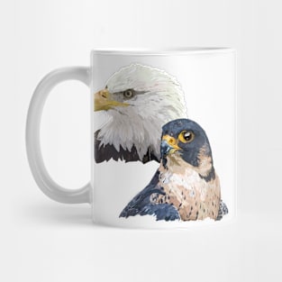 Peregrine Falcon and American Pigargo Mug